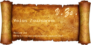 Veiss Zsuzsanna névjegykártya